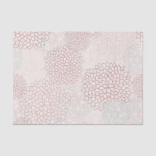 Papier Mousseline Fleur blanche et lavande