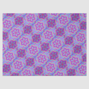 Papier Mousseline Fleur Boho mignonne Motif Floral Joli Cool violet