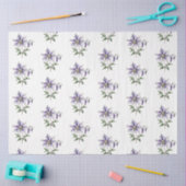 Papier Mousseline Fleur botanique sauvage pourpre (Artisanat)