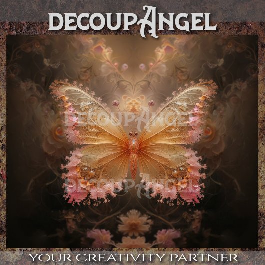 Papier Mousseline Fleur capricieuse - Découpage papillon Imaginaire