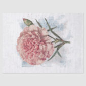 Papier Mousseline Fleur Carnation Vintage rétro (Recto)