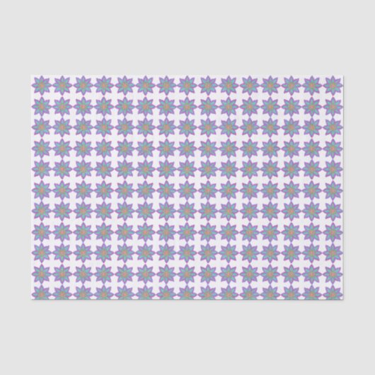 Papier Mousseline Fleur colorée Abstraite Aïd (Recto)