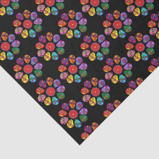 Papier Mousseline Fleur crâne de sucre (Détail)