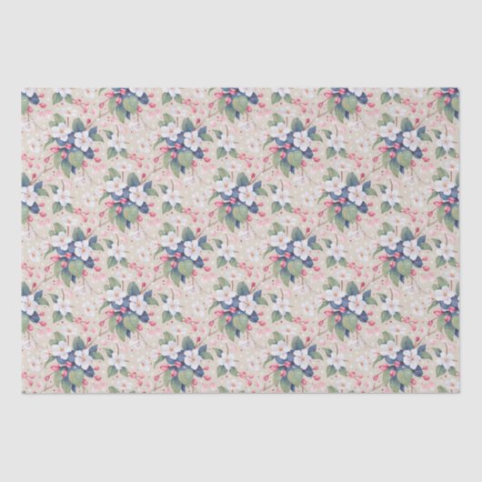 Papier Mousseline Fleur d'Apple (blanc d'albescent) (Recto)