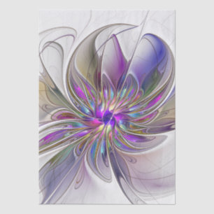 Papier Mousseline Fleur d'art Abstrait, énergique et coloré