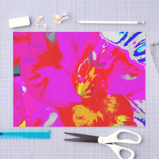 Papier Mousseline Fleur d'art pop (Artisanat)