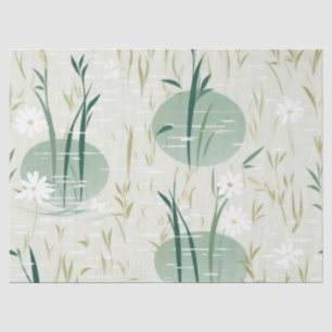 Papier Mousseline Fleur de bambou sereine asiatique  (10)