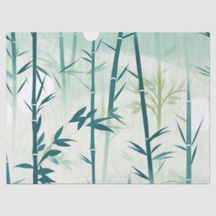Papier Mousseline Fleur de bambou sereine Asiatique  (5)
