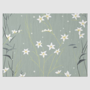 Papier Mousseline Fleur de bambou sereine Asiatique  (8)