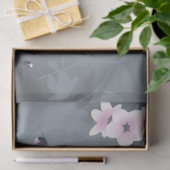 Papier Mousseline Fleur de cerisier bleu rose pâle (Cadeau)