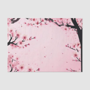 Papier Mousseline Fleur de cerisier rose doux
