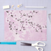Papier Mousseline Fleur de cerisier rose Dusky Asie Floral (Artisanat)