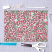 Papier Mousseline Fleur de cerisier rose et menthe (Artisanat)