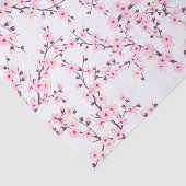 Papier Mousseline Fleur de cerisiers | Blanc rose floral (Détail)