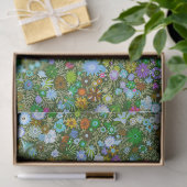 Papier Mousseline Fleur de champ vert sauvage (Cadeau)