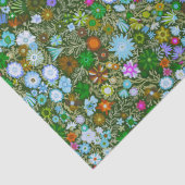 Papier Mousseline Fleur de champ vert sauvage (Détail)