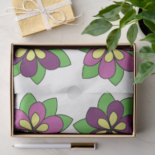 Papier Mousseline Fleur de clématite pourpre