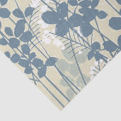 Papier Mousseline Fleur de feuille bleue asiatique japonaise (Détail)