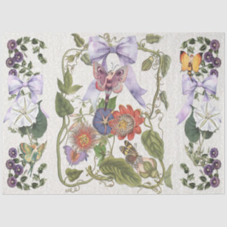Papier Mousseline Fleur de jardin vintage de poitrine pourpre