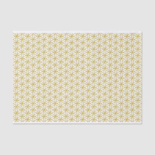 Papier Mousseline Fleur de la vie - motif d'or + votre backgr.