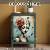 Papier Mousseline Fleur de l'âme -Découpage-