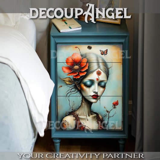 Papier Mousseline Fleur de l'âme -Découpage-