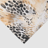 Papier Mousseline Fleur de léopard crème noir sauvage (Détail)