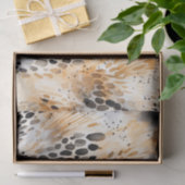 Papier Mousseline Fleur de léopard noir sauvage crème (Cadeau)