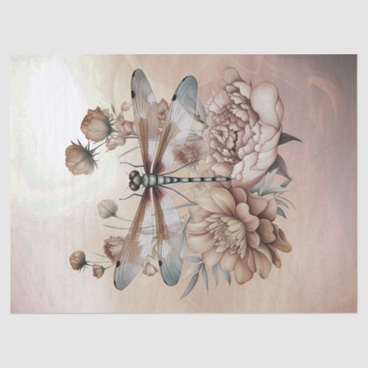 Papier Mousseline Fleur de libellules (Recto)