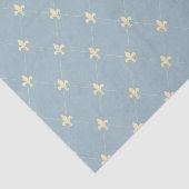 Papier Mousseline Fleur-de-Lis d'or sur Dusky Blue (Détail)
