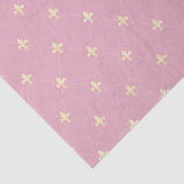 Papier Mousseline Fleur-de-Lis dorée rose terne (Détail)