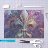 Papier Mousseline Fleur De Lis Fluide Pour (Artisanat)