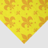 Papier Mousseline Fleur de lis Motif jaune (Détail)