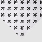 Papier Mousseline Fleur De Lis Noir Blanc Délicieuse Mardi Gras (Détail)