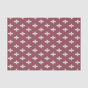 Papier Mousseline Fleur de Lys victorienne Rose foncée