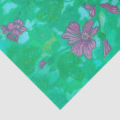 Papier Mousseline Fleur de Malve, Peinture Florale Été (Détail)