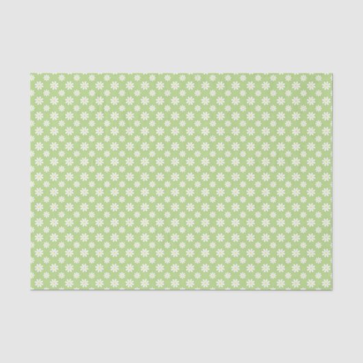 Papier Mousseline Fleur de marguerite verte (Recto)