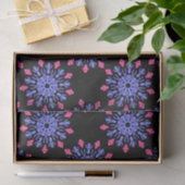 Papier Mousseline Fleur de néon bleu et rouge (Cadeau)