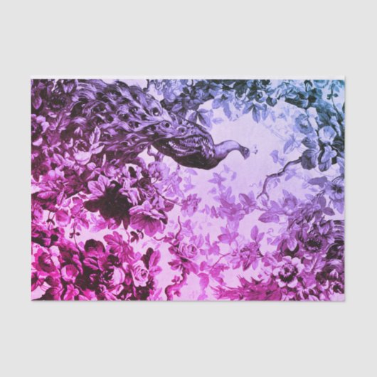 Papier Mousseline Fleur de paon victorien élégante (Recto)