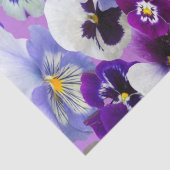 Papier Mousseline Fleur de pensée violette bleue blanche Anniversair (Détail)