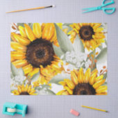 Papier Mousseline Fleur de tournesol Jaune Floral Rustique Automne F (Artisanat)