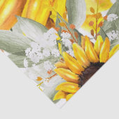 Papier Mousseline Fleur de tournesol Jaune Floral Rustique Automne F (Détail)