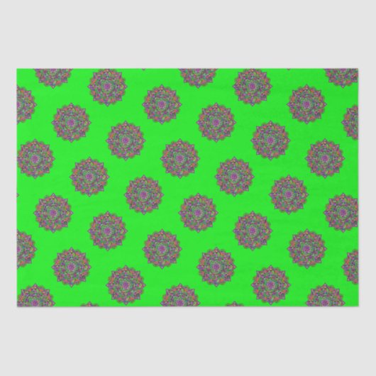 Papier Mousseline Fleur De Vie - Indien Mandala 1 (Recto)