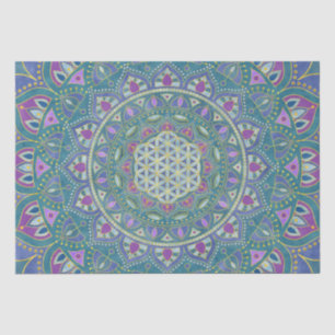 Papier Mousseline Fleur De Vie - Mandala India Style 1