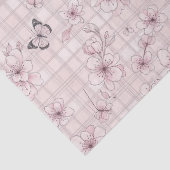 Papier Mousseline Fleur Élégante de Papillon (4) (Détail)