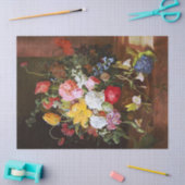 Papier Mousseline Fleur Encore Vie De Tulipes Et Violettes Roses (Artisanat)