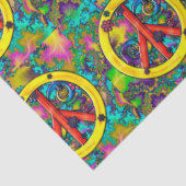 Papier Mousseline Fleur Enfant Psychédélique Média Mixte (Détail)