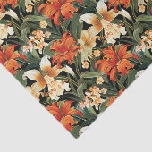 Papier Mousseline Fleur Florale Art Nouveau sans couture (Détail)