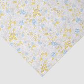 Papier Mousseline Fleur florale turquoise Motif sans couture (Détail)