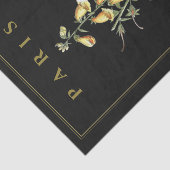 Papier Mousseline Fleur Foxglove Flower French Decoupage noir (Détail)